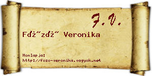 Főző Veronika névjegykártya