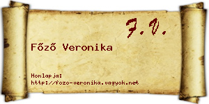 Főző Veronika névjegykártya